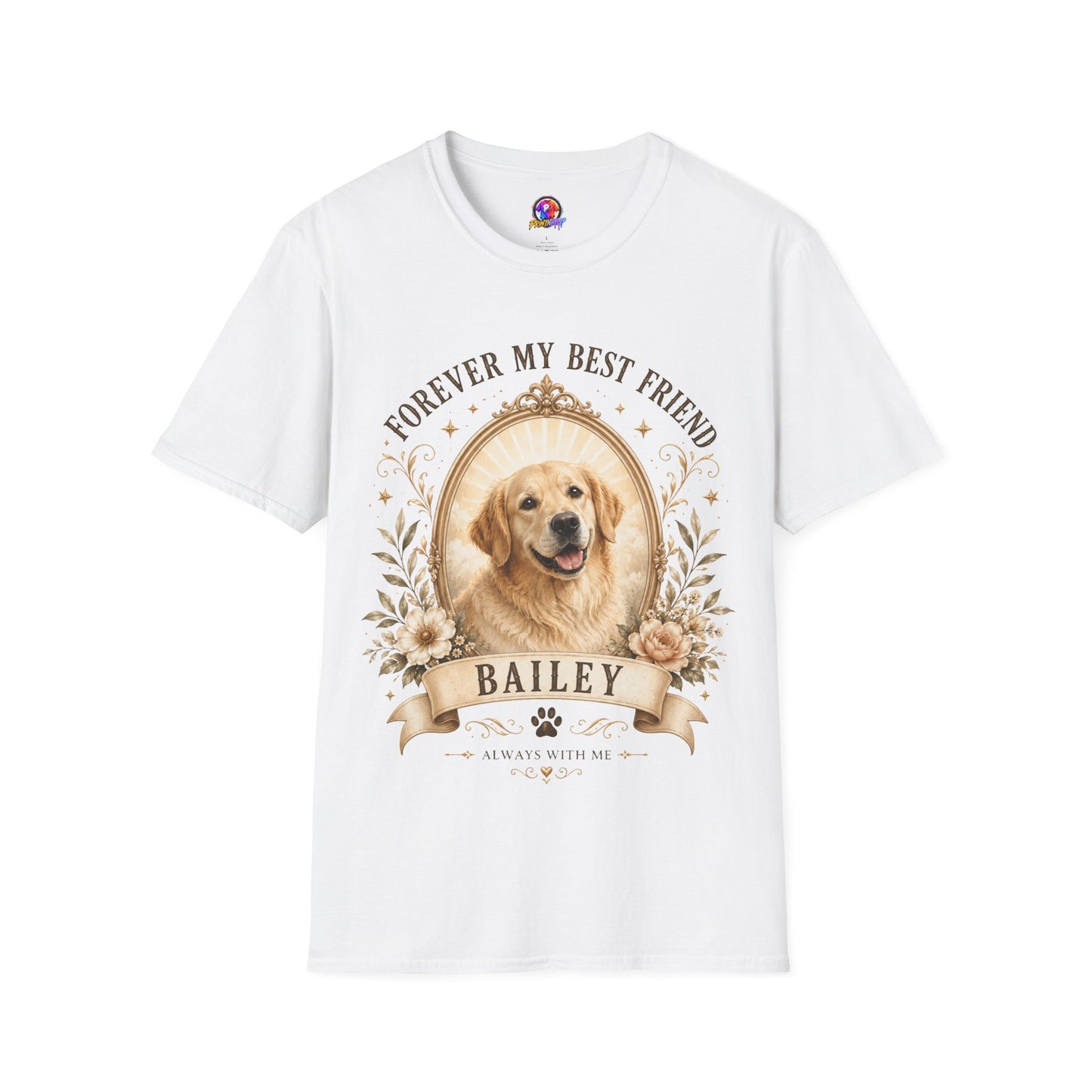 Dog Memorial T-Shirt — "Forever My Best Friend" Personalized Pet Tribute