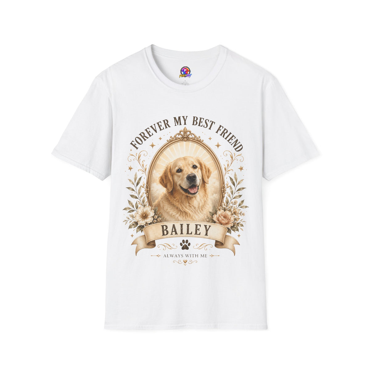Dog Memorial T-Shirt — "Forever My Best Friend" Personalized Pet Tribute
