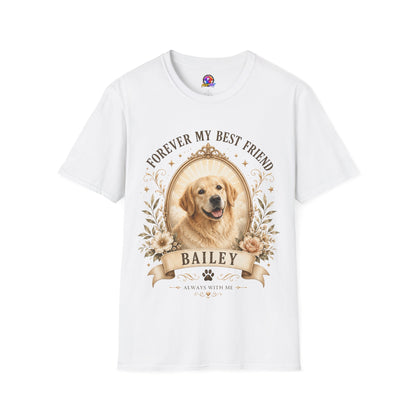 Dog Memorial T-Shirt — "Forever My Best Friend" Personalized Pet Tribute