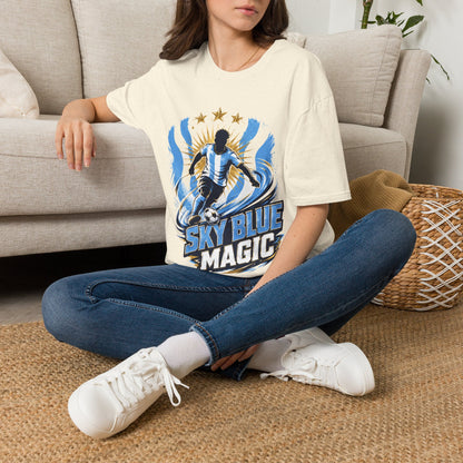 Argentina Sky Blue Magic Soccer T-Shirt — Argentinian Football Player Graphic Tee