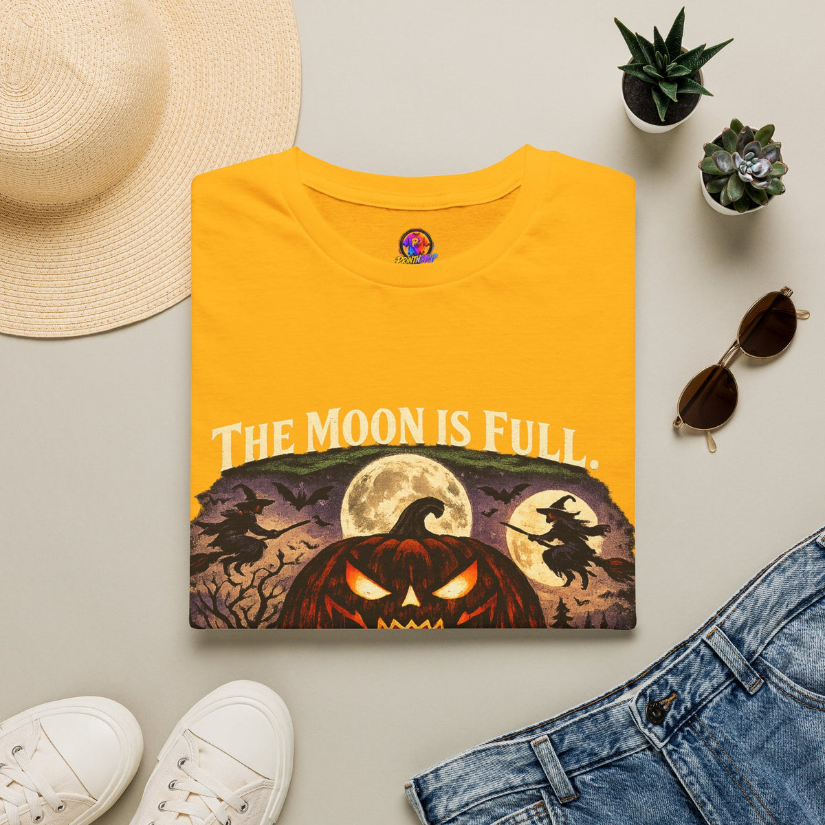 Halloween The Moon Is Full Unisex Softstyle T-Shirt