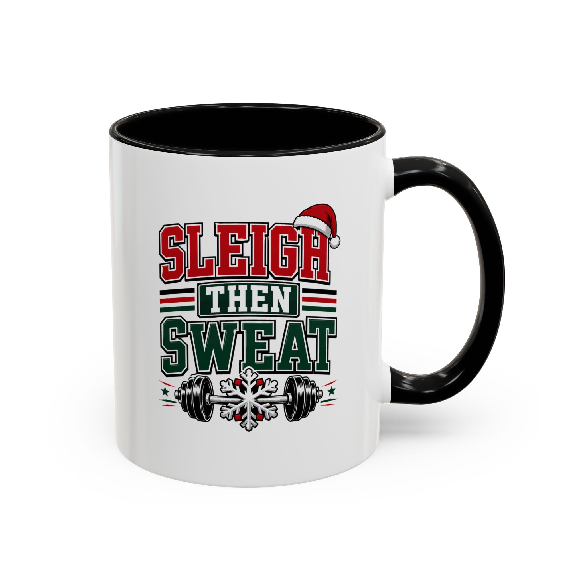 Modern Day Christmas Sleigh Then Sweat Coffee Mug