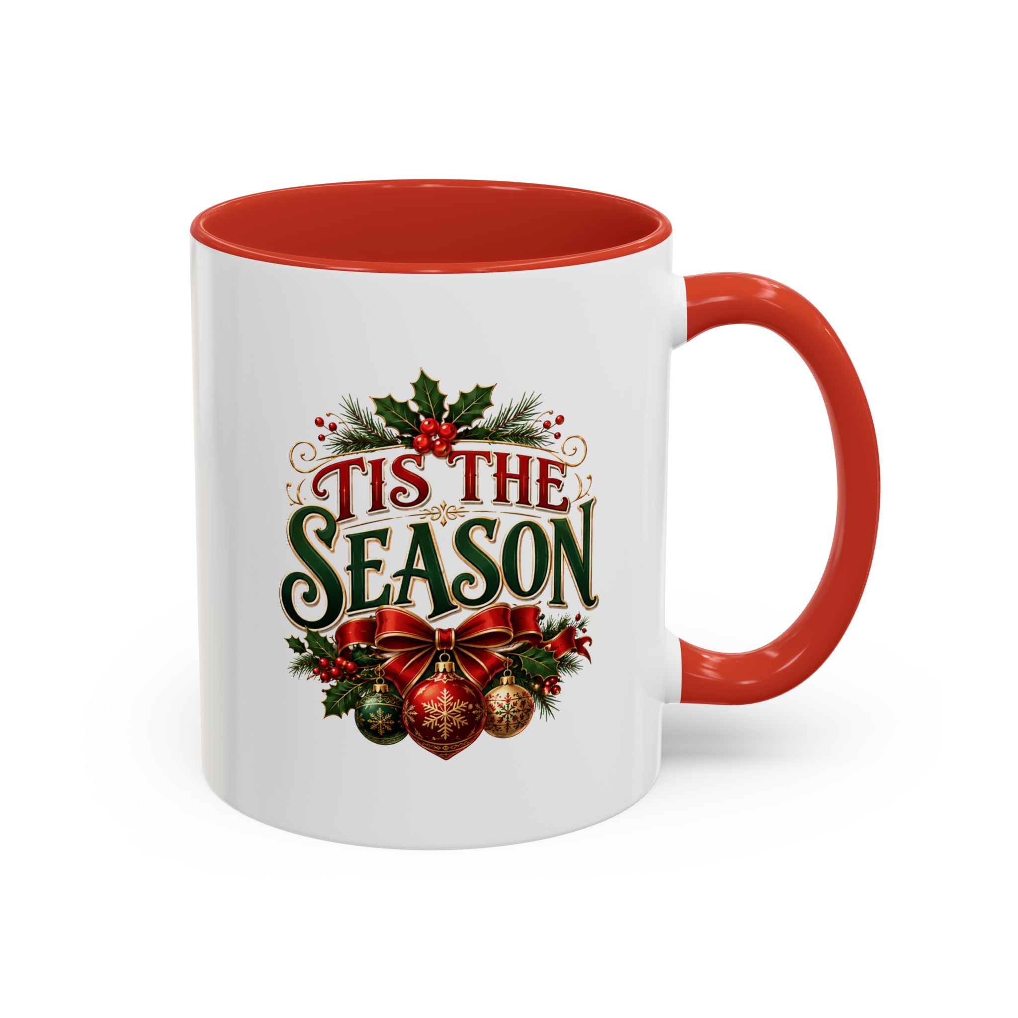 Tis The Season Accent Coffee Mug - Holiday Christmas Coffee Cup