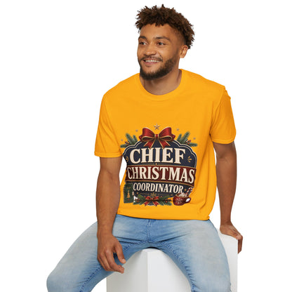 Christmas T-Shirt — "Chief Christmas Coordinator" Holiday Graphic Tee