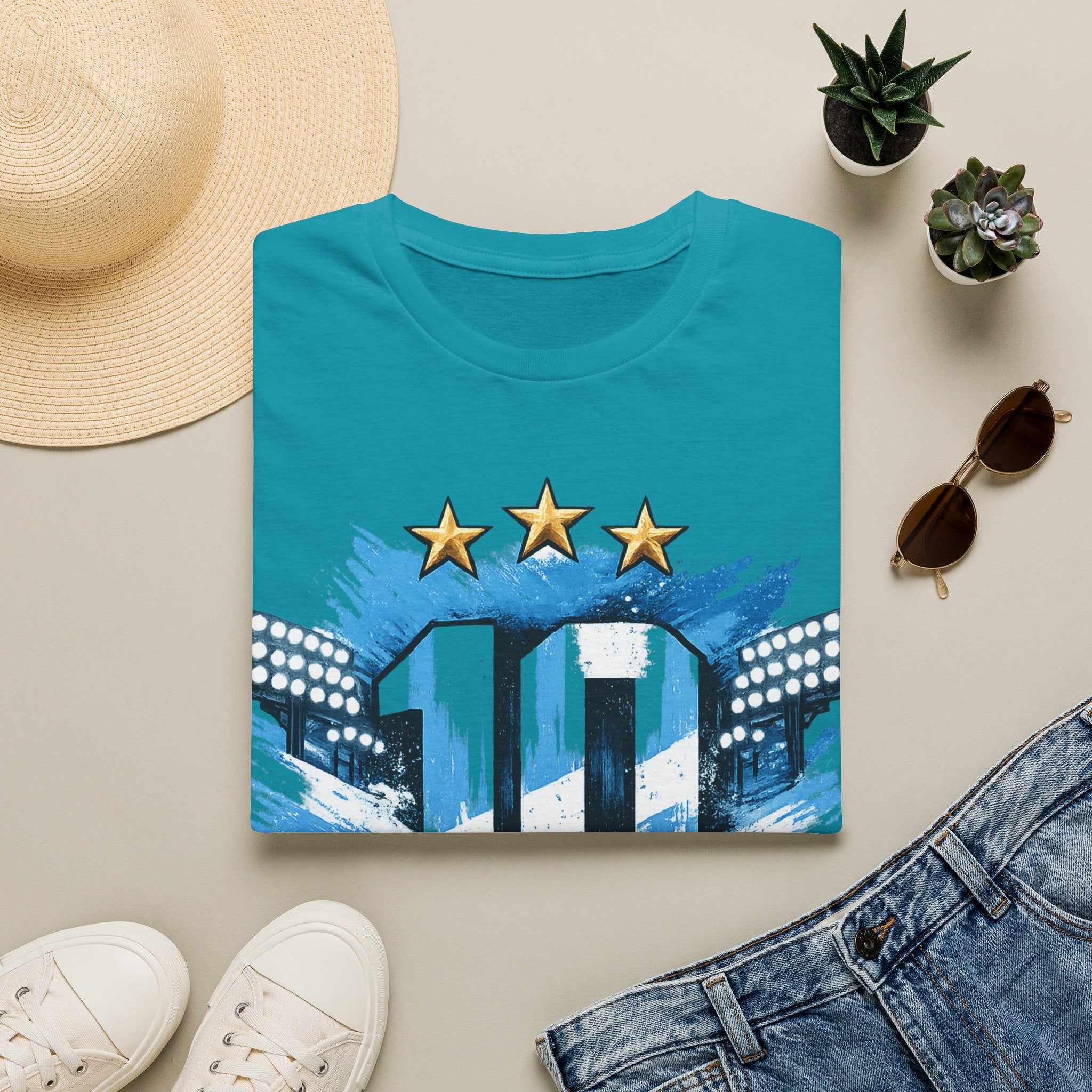 Argentina Soccer Fan T-Shirt — 'La Nuestra' #10 Jersey Design
