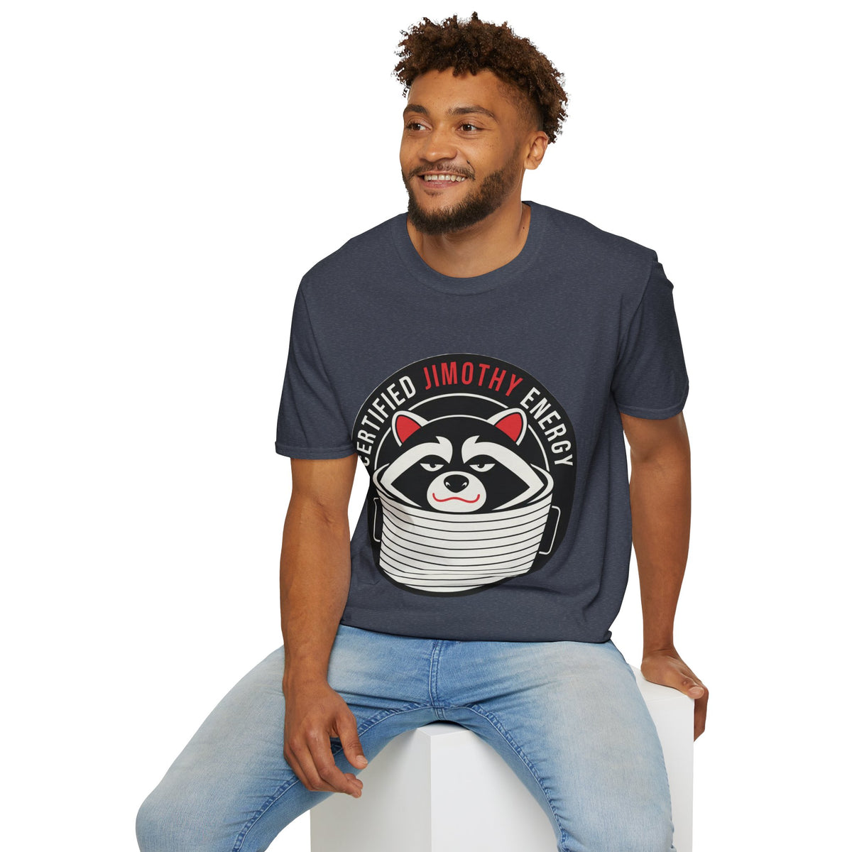 Jimothy Energy T-Shirt — Certified Raccoon Graphic Tee - Trending Now - August 2026