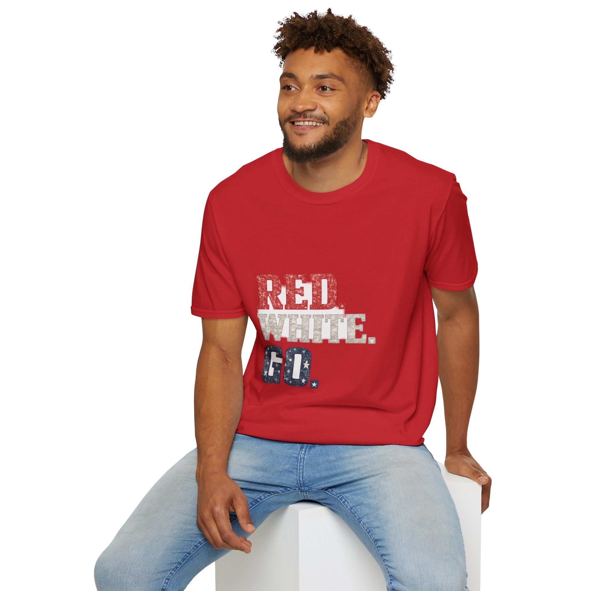USA Patriotic 'Red. White. Go.' T-Shirt — 4th of July Independence Day Tee