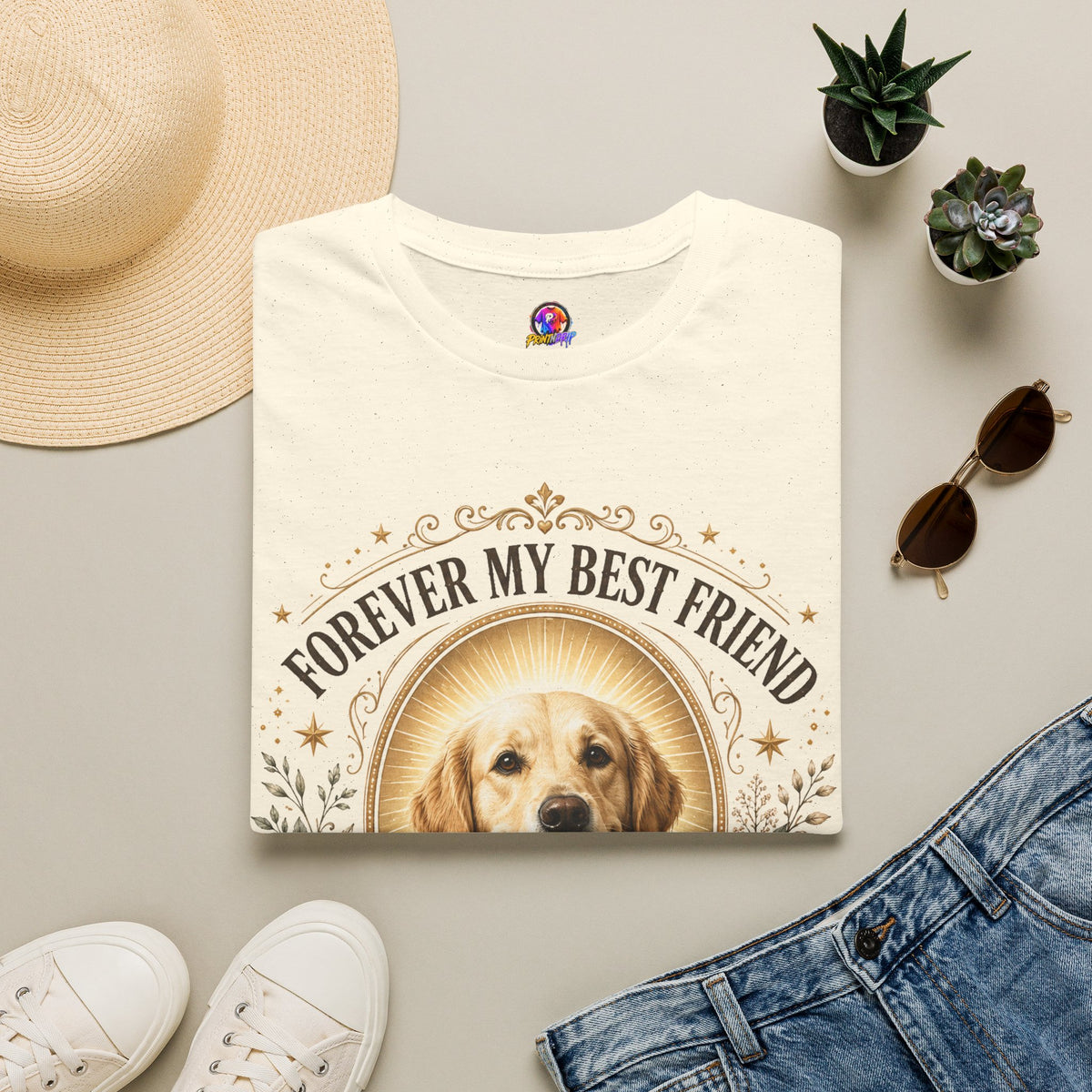 Forever My Best Friend Dog T-Shirt — Personalized Pet Memorial Tee ("Bailey")