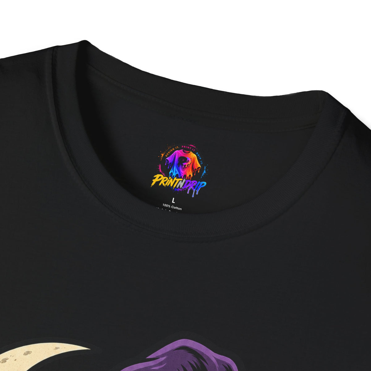 Midnight Mischief Halloween T-Shirt — Witch Hat & Bats Graphic