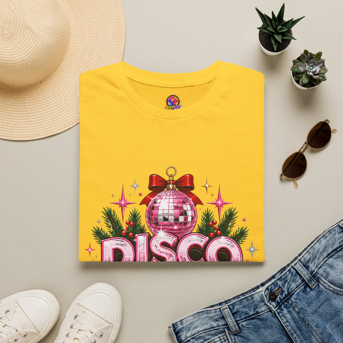Disco Christmas T-Shirt — Retro Glitter Ornament Holiday Tee