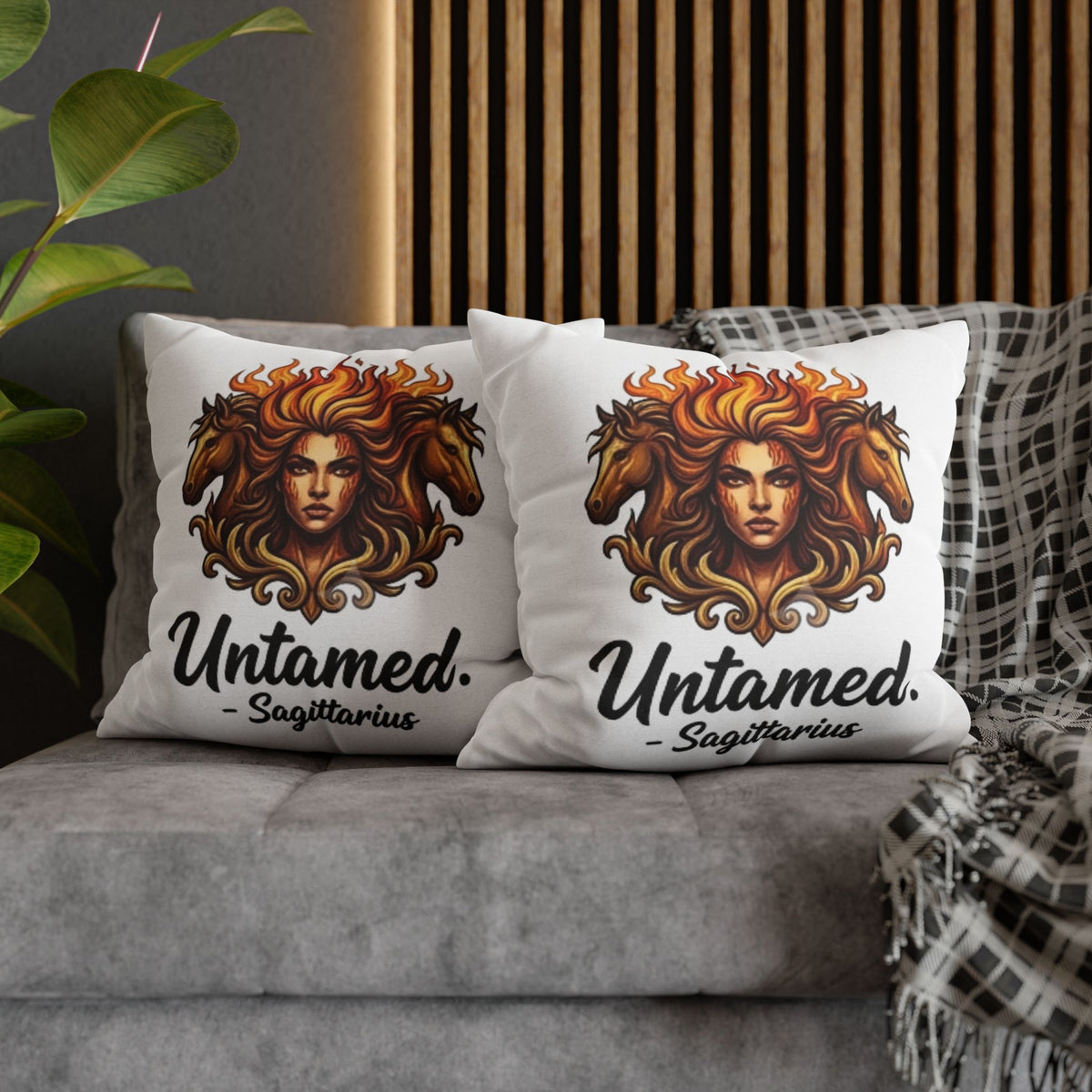 Sagittarius 'Untamed' Decorative Pillowcase – Astrology Zodiac Home Accent
