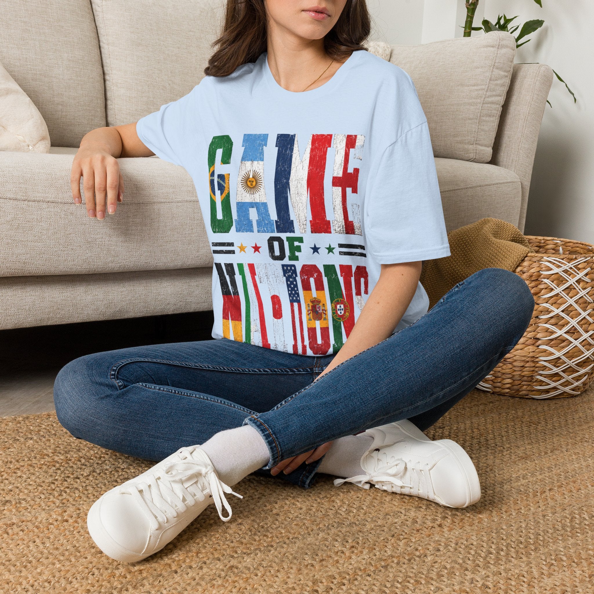 FIFA World Cup 2026 T-Shirt — 'Game of Nations' Vintage Flag Soccer Graphic Tee