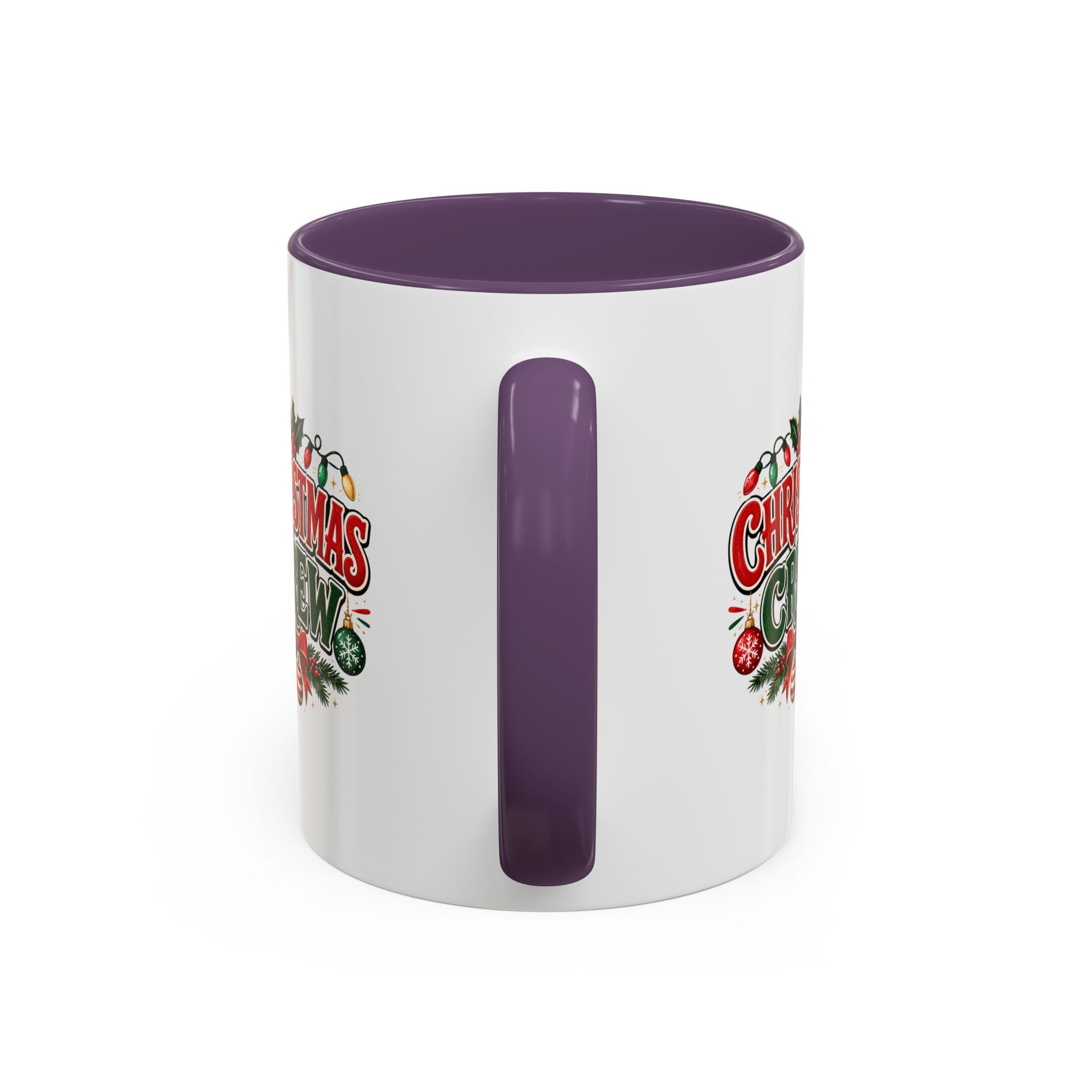 Christmas Crew Accent Coffee Mug - Festive Holiday Tea & Coffee Cup