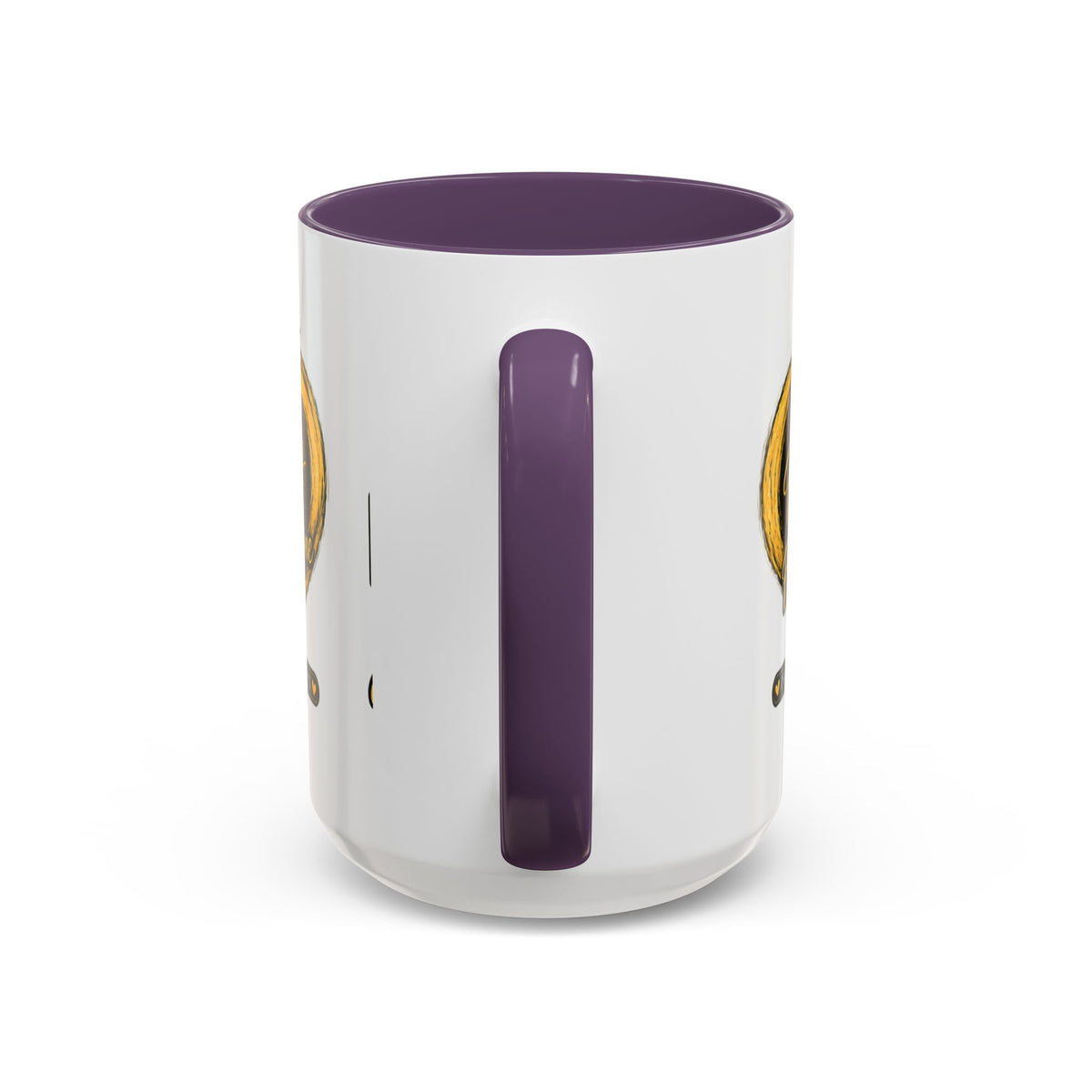 Childhood Cancer Awareness Accent Coffee Mug — "In This Family No One Fights Alone"