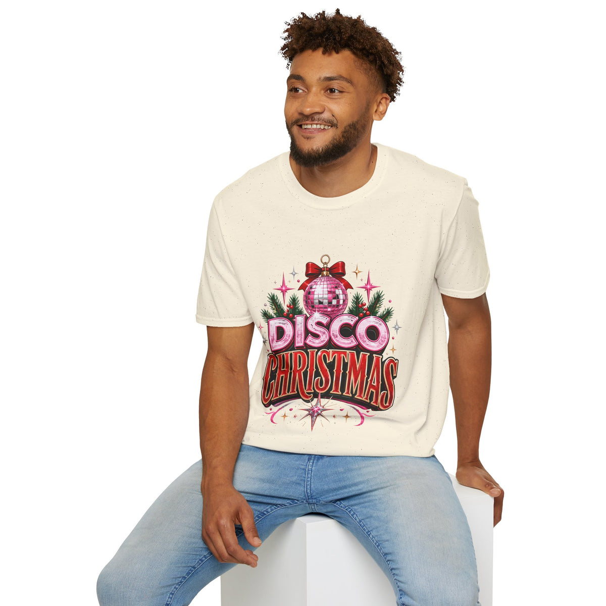 Disco Christmas T-Shirt — Retro Glitter Ornament Holiday Tee