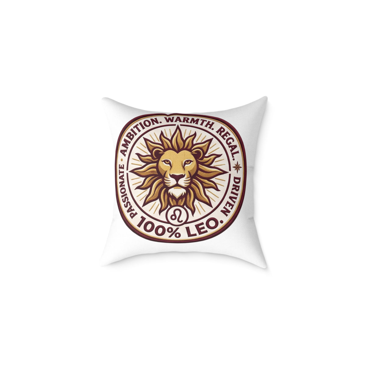 Leo Zodiac Ambition Warmth Square Poly Canvas Pillow