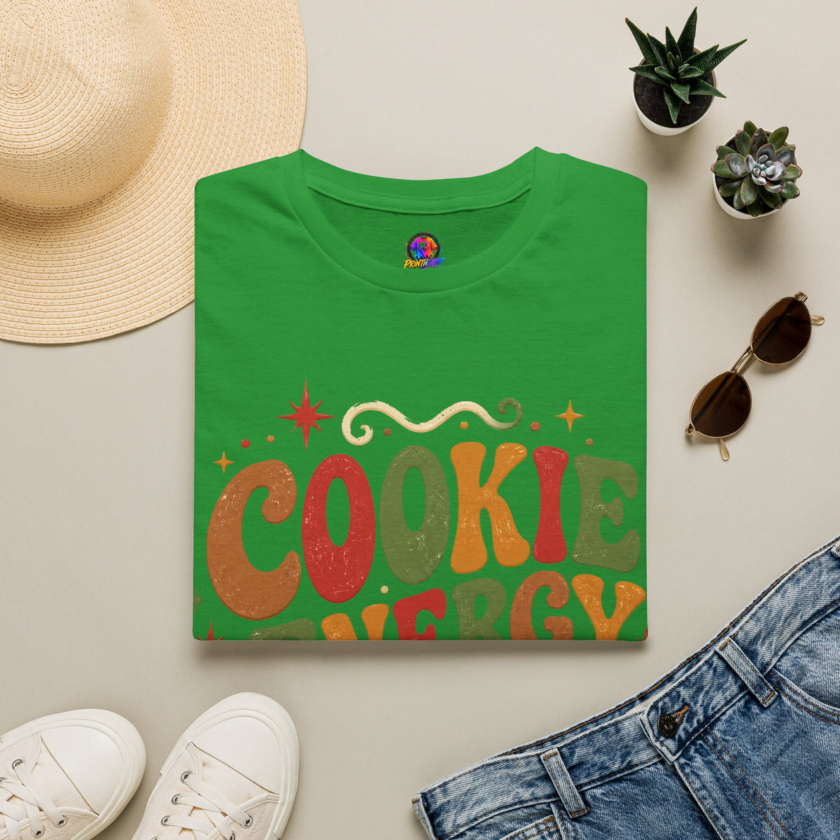 Cookie Energy Only T-Shirt — Festive Gingerbread Holiday Tee
