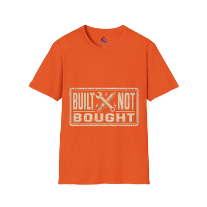 Built Not Bought T-Shirt — Vintage Mechanic Workwear Tee