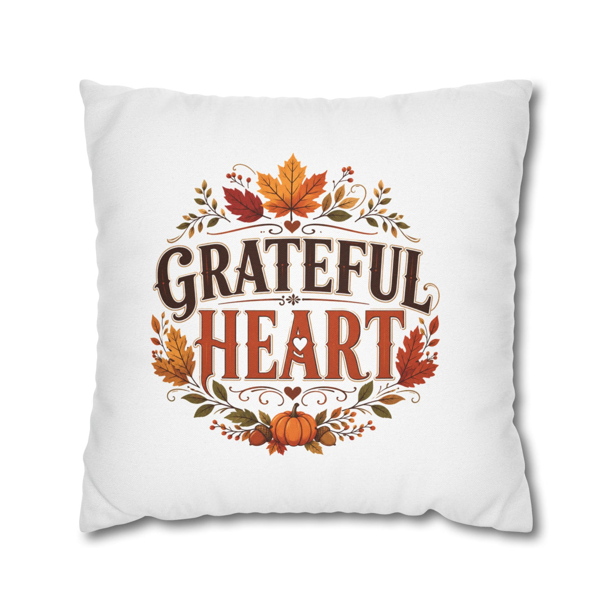 Thanksgiving Grateful Heart Fall Pillowcase - Thanksgiving Autumn Decorative Throw Cover