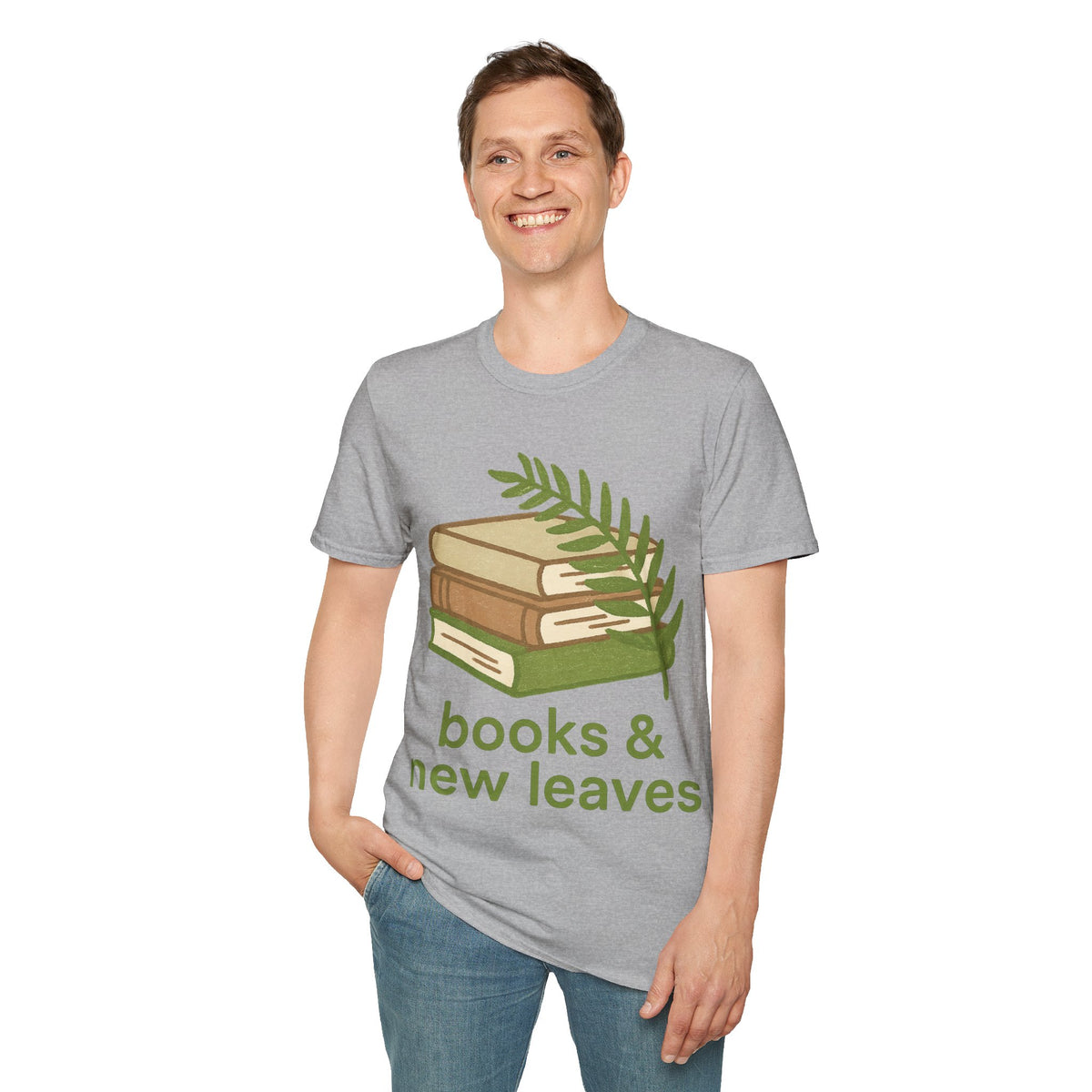 Books & New Leaves T-Shirt — Botanical Book Lover Tee - Trending Now - September 2026
