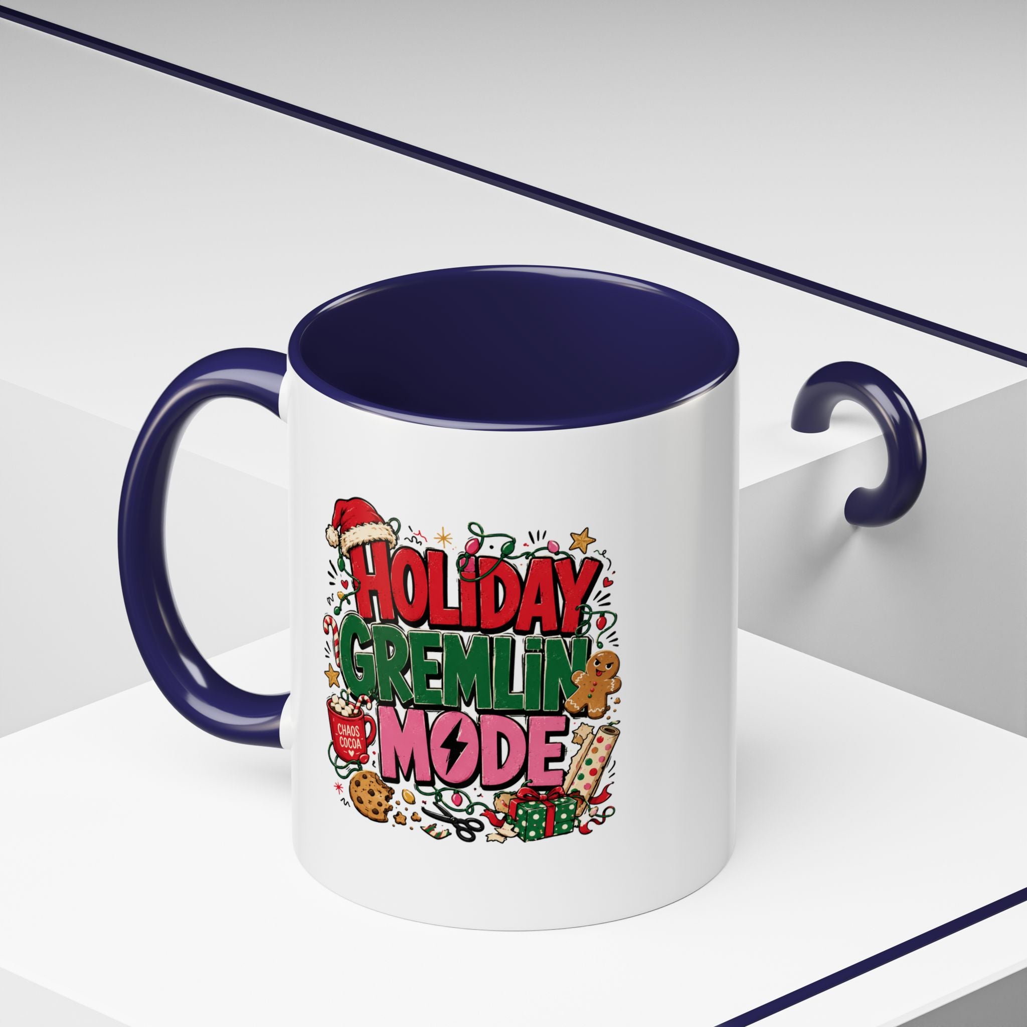 Modern Day Christmas Holiday Gremlin Mode Coffee Mug — Funny Christmas Accent Mug