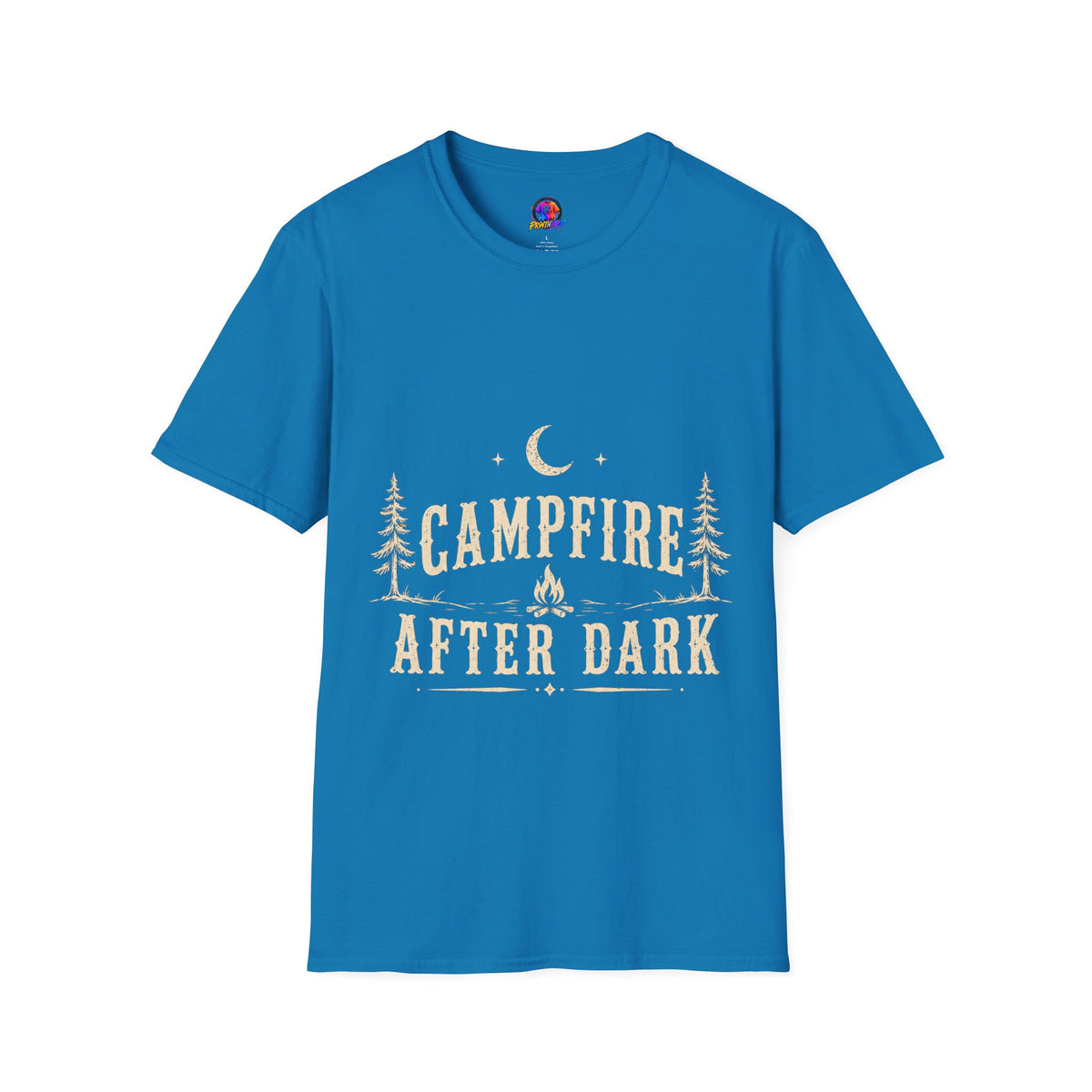 Campfire After Dark T-Shirt — Moonlit Camping Graphic Tee