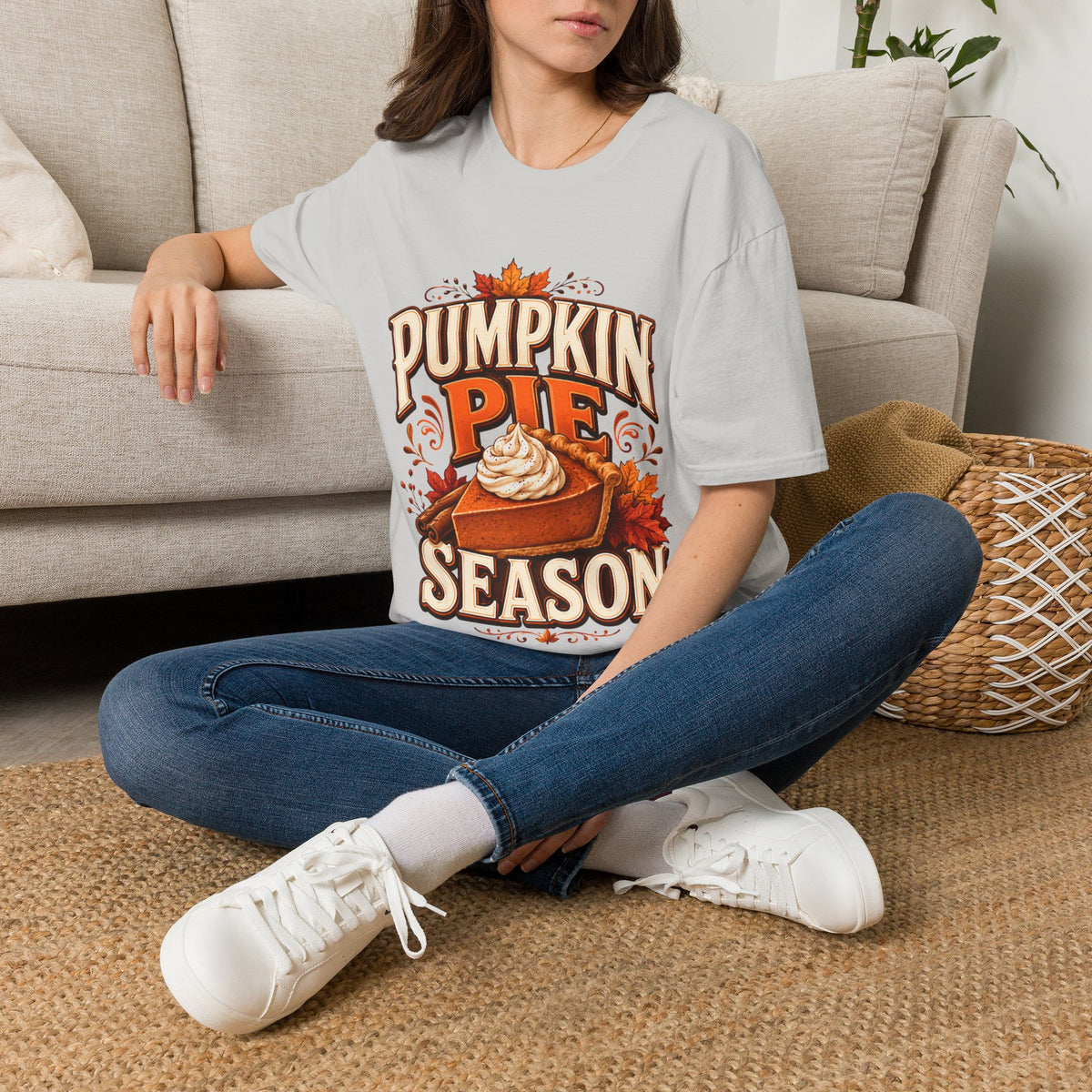 Thanksgiving T-Shirt Pumpkin Pie Season T-Shirt — Autumn Thanksgiving Dessert Lover Tee