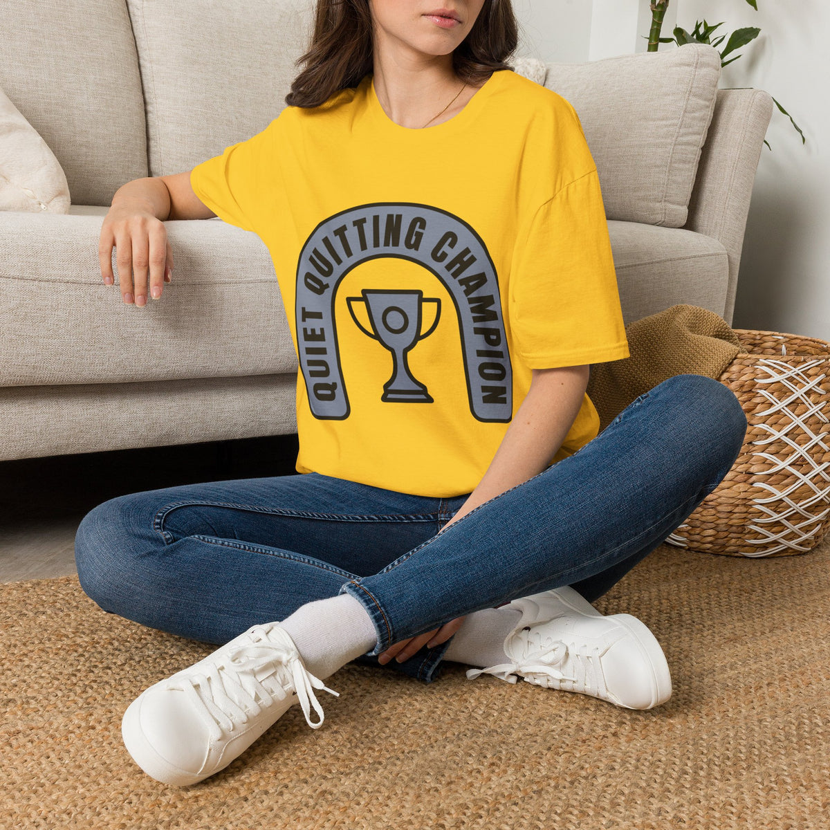 Quiet Quitting Champion T-Shirt — Funny Workplace Trophy Tee - Trending Now - August 2026