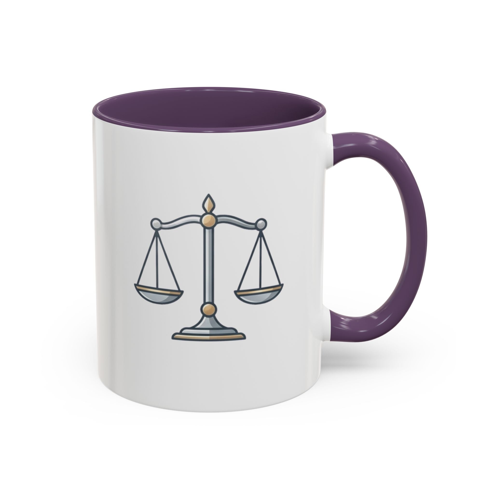 Libra Scales Accent Coffee Mug — Zodiac Libra Horoscope Gift