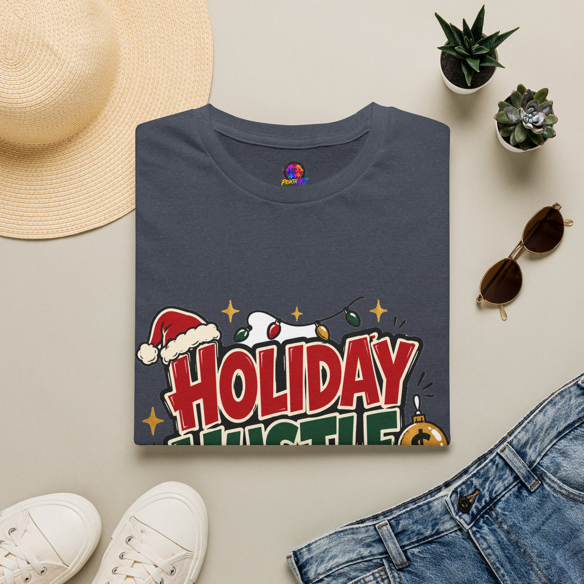 Holiday Hustle Mode T-Shirt — Funny Christmas Graphic Tee