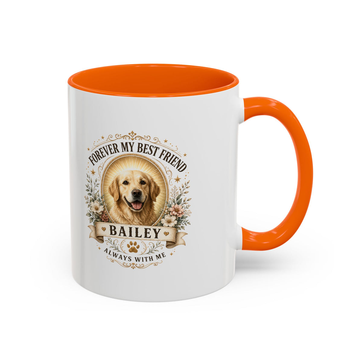 Milo Bailey Dog Dad Mom Personalized Dog Photo Coffee Mug — "Forever My Best Friend" Memorial Mug