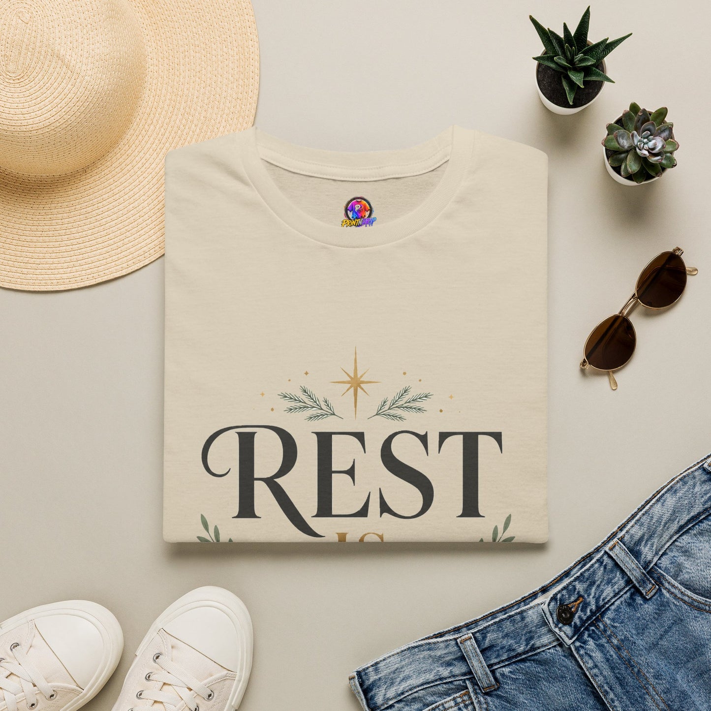 Rest Is Festive T-Shirt — Holiday Cozy Graphic Tee