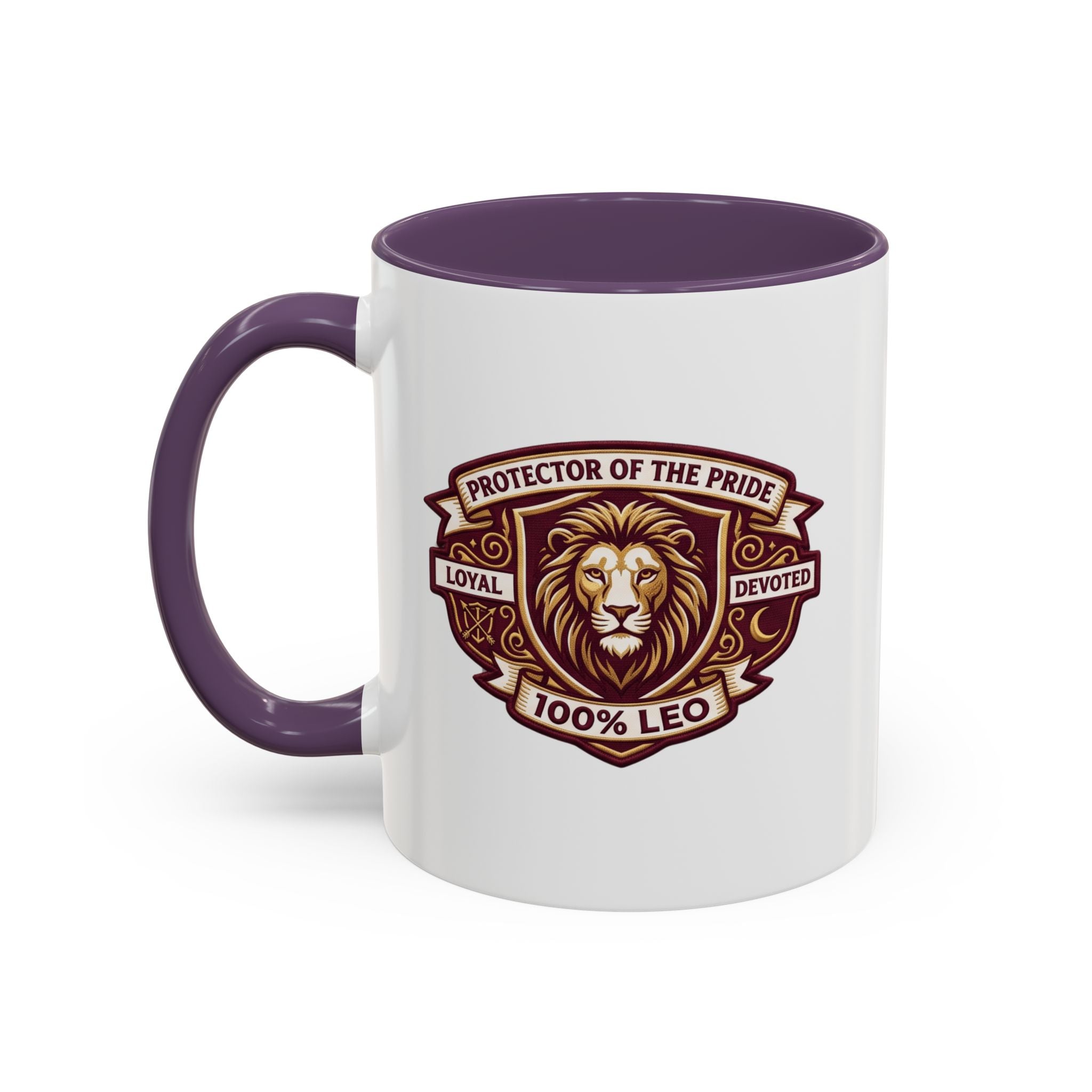 Leo Zodiac Coffee Mug — "Protector of the Pride" Lion Design (11/15 oz)