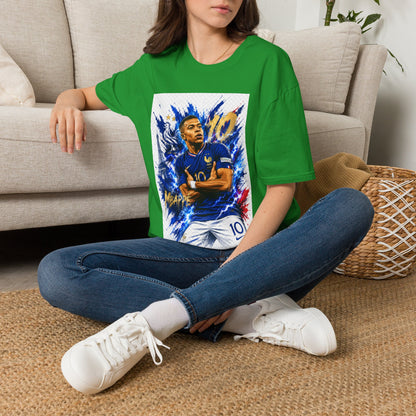 France Mbappé Soccer T-Shirt — #10 Blue Action Portrait Tee