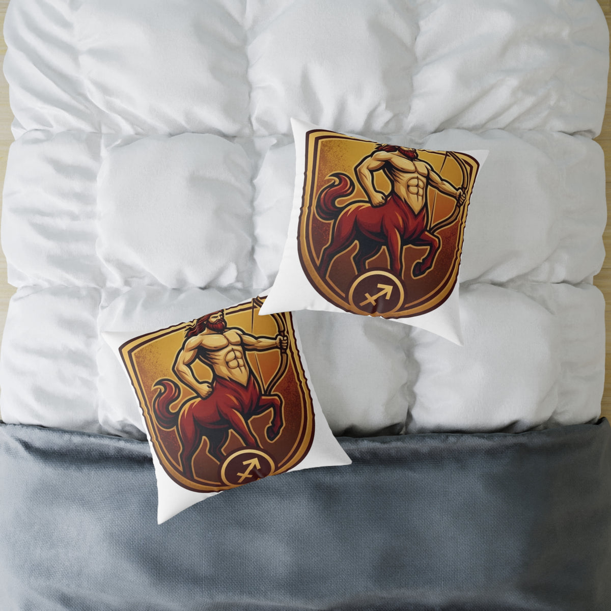 Sagittarius Zodiac Archer Arrow  Square Poly Canvas Pillow
