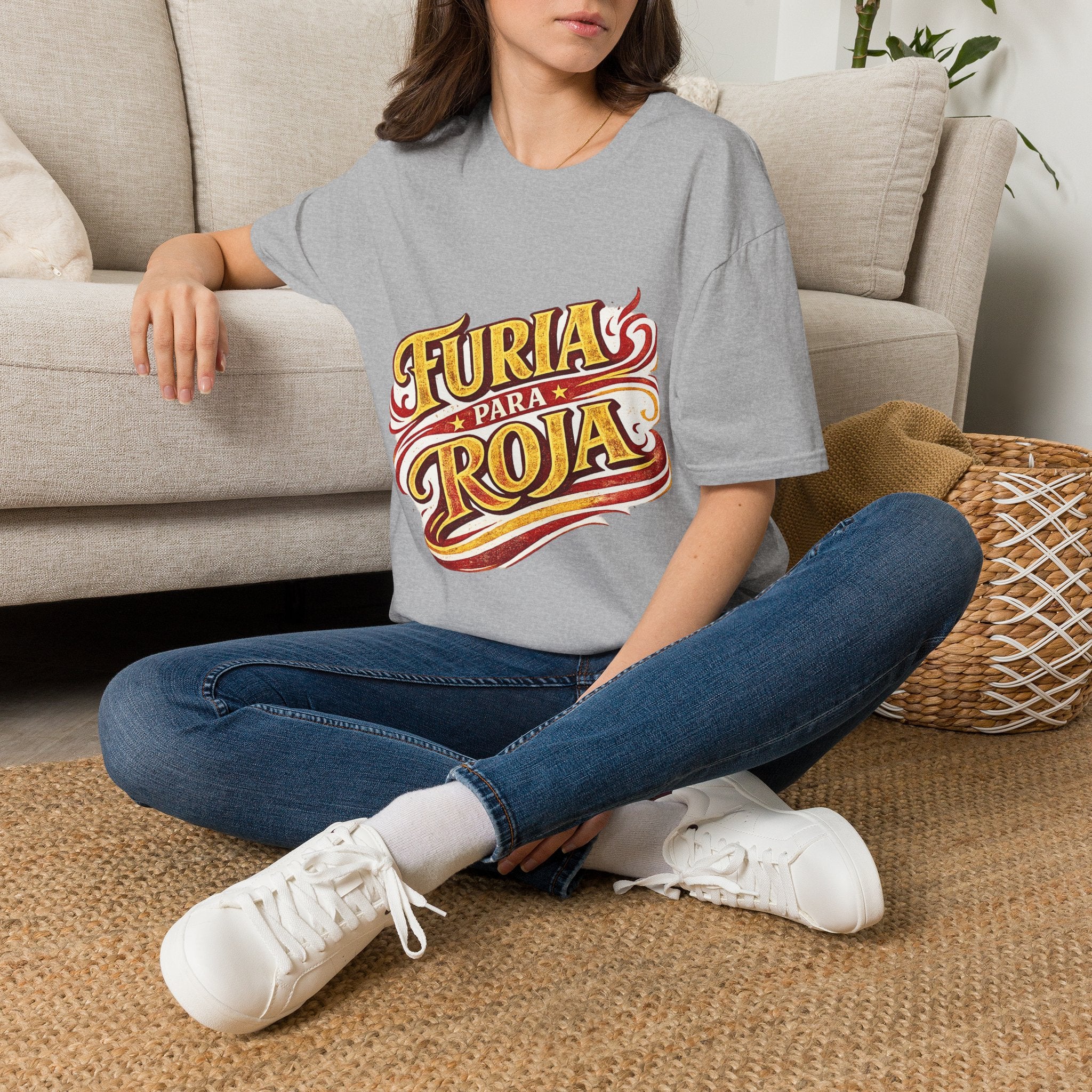 Spain Furia Para Roja T-Shirt — Vintage Flame Spanish Pride Soccer Tee