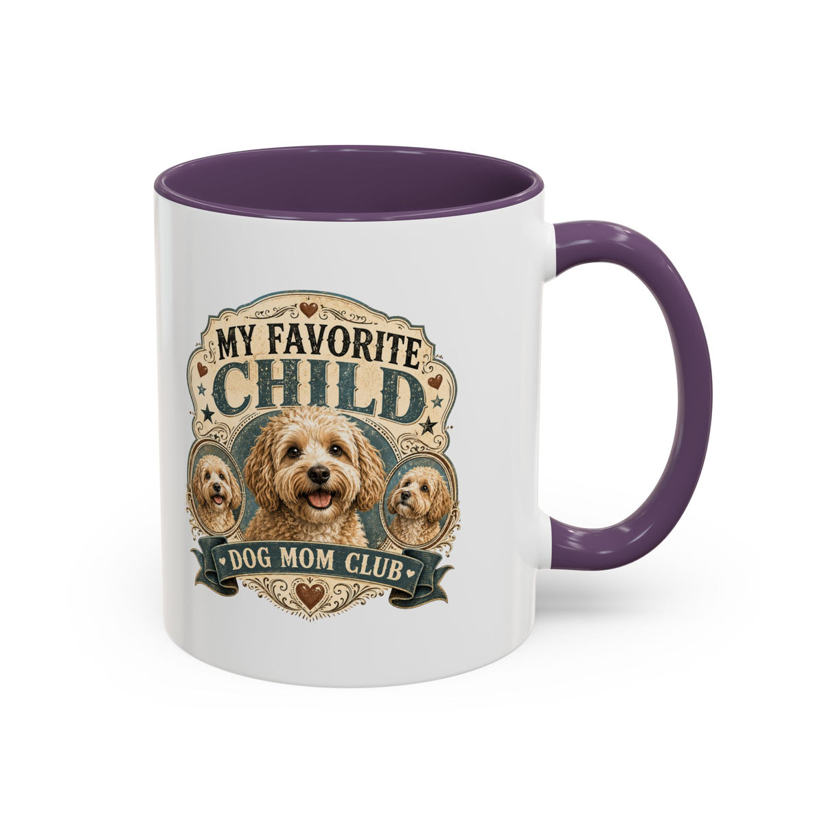 Milo Bailey Dog Dad Mom Dog Mom Coffee Mug - "My Favorite Child" Poodle Doodle Gift