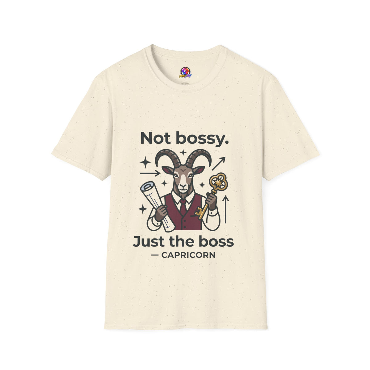 Capricorn T-Shirt — "Not Bossy, Just the Boss" Zodiac Goat Tee