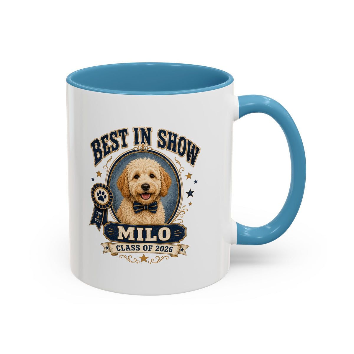 Milo Bailey Dog Dad Mom Best in Show Milo Dog Coffee Mug — Class of 2026 Accent Mug