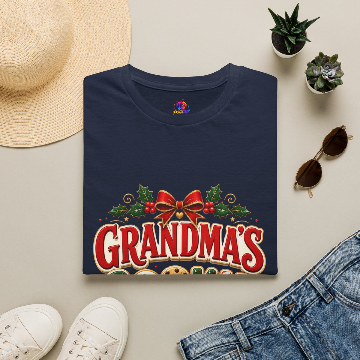 Grandma's Cookie Crew T-Shirt — Festive Christmas Baking Tee