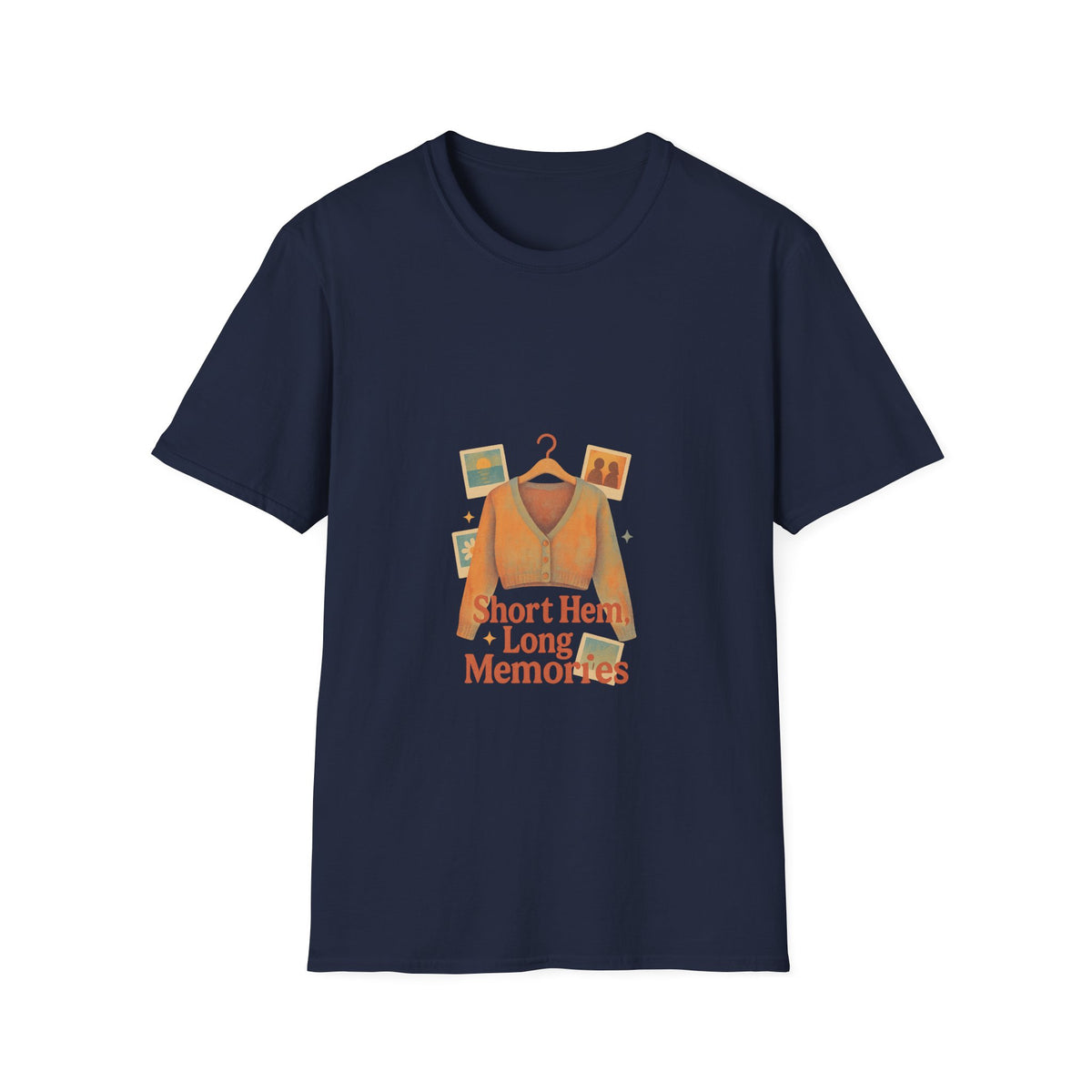 T-Shirt — "Short Hem, Long Memories" Sweater Illustration Tee - Trending Now - October 2026