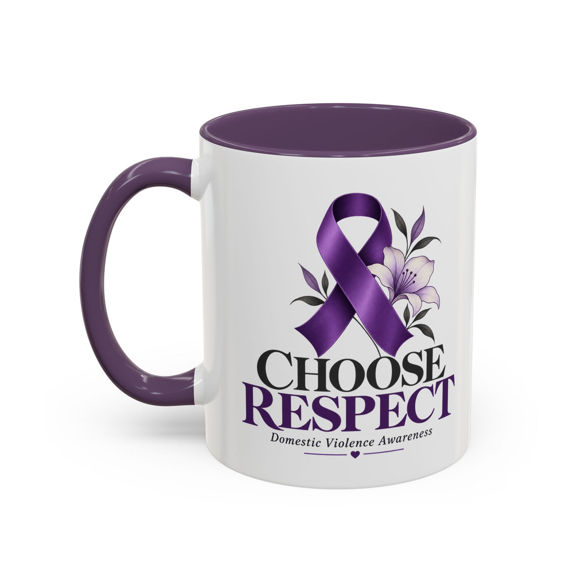 Choose Respect - Domestic Violence Awareness Coffee Mug (Accent, 11/15oz)
