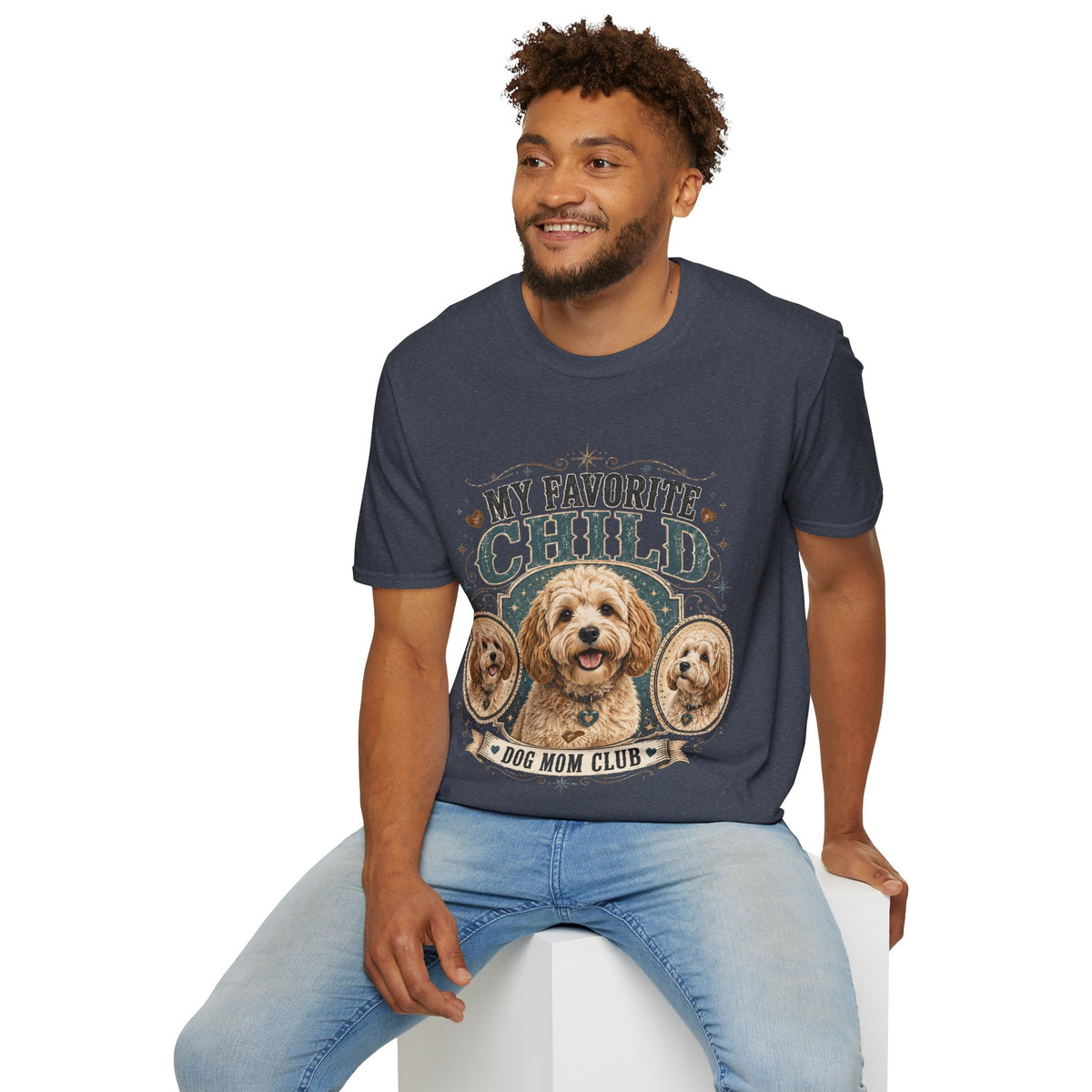 My Favorite Child Dog Mom T-Shirt — Cute Doodle Portrait Pet Lover Tee