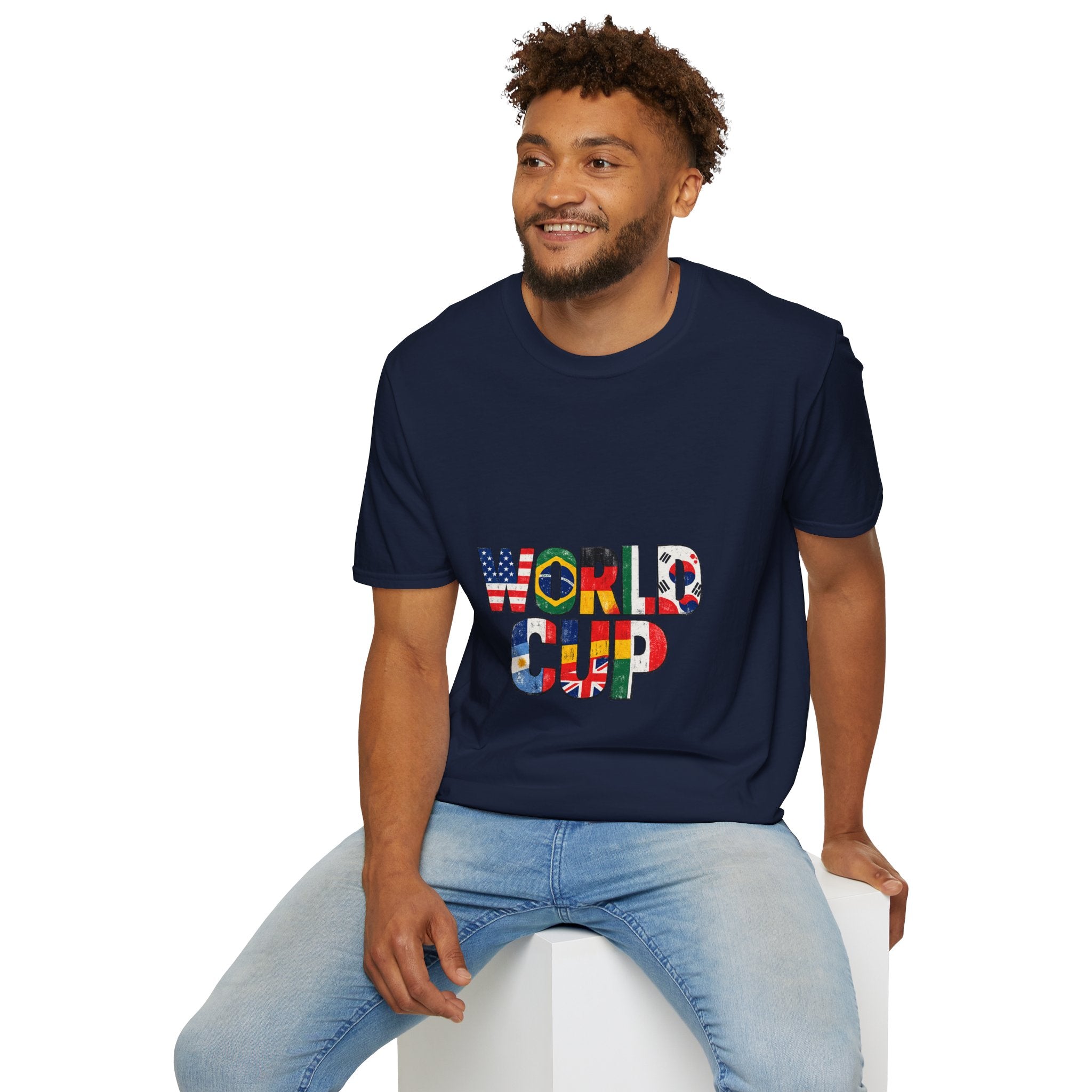World Cup Flag Graphic T-Shirt — 'WORLD CUP' International Soccer Fans Tee