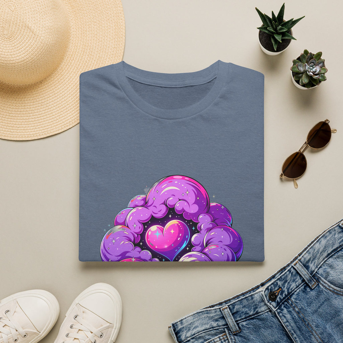 Dream Girl Wallahi T-Shirt — Cute Purple Heart Cloud Graphic Tee - Trending Now - August 2026