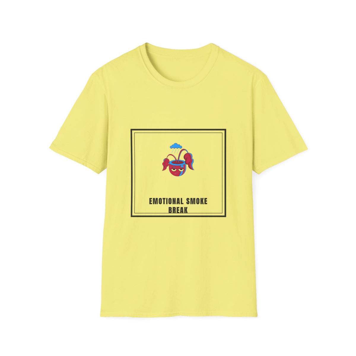 Emotional Smoke Break T-Shirt — Cute Cartoon Cloud & Headphones Graphic Tee - Trending Now - September 2026