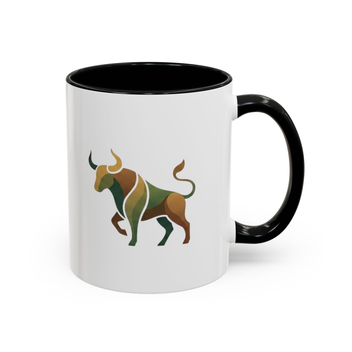 Taurus Geometric Bull Accent Coffee Mug — Taurus Zodiac Gift