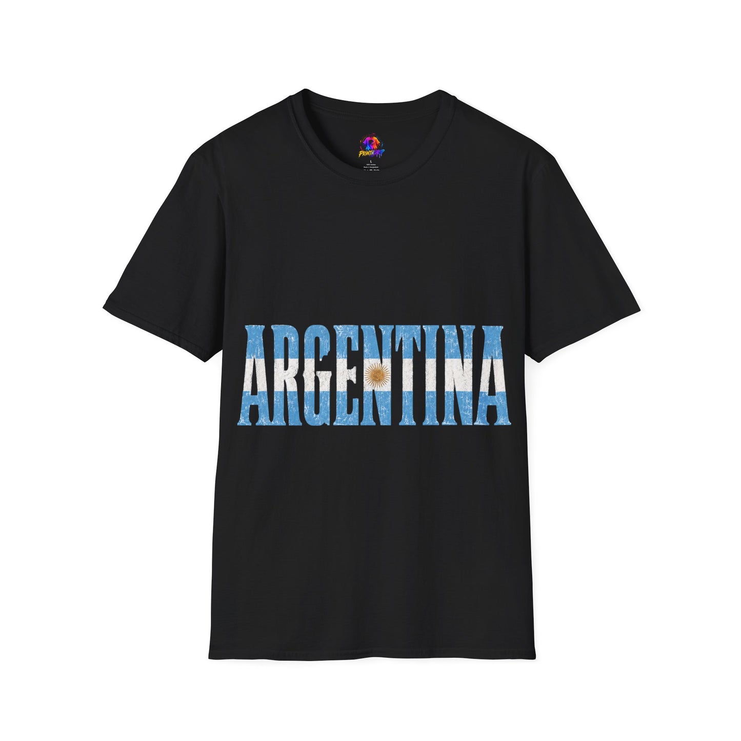 Argentina Beach Vibes T-Shirt — Distressed Blue "ARGENTINA" Graphic