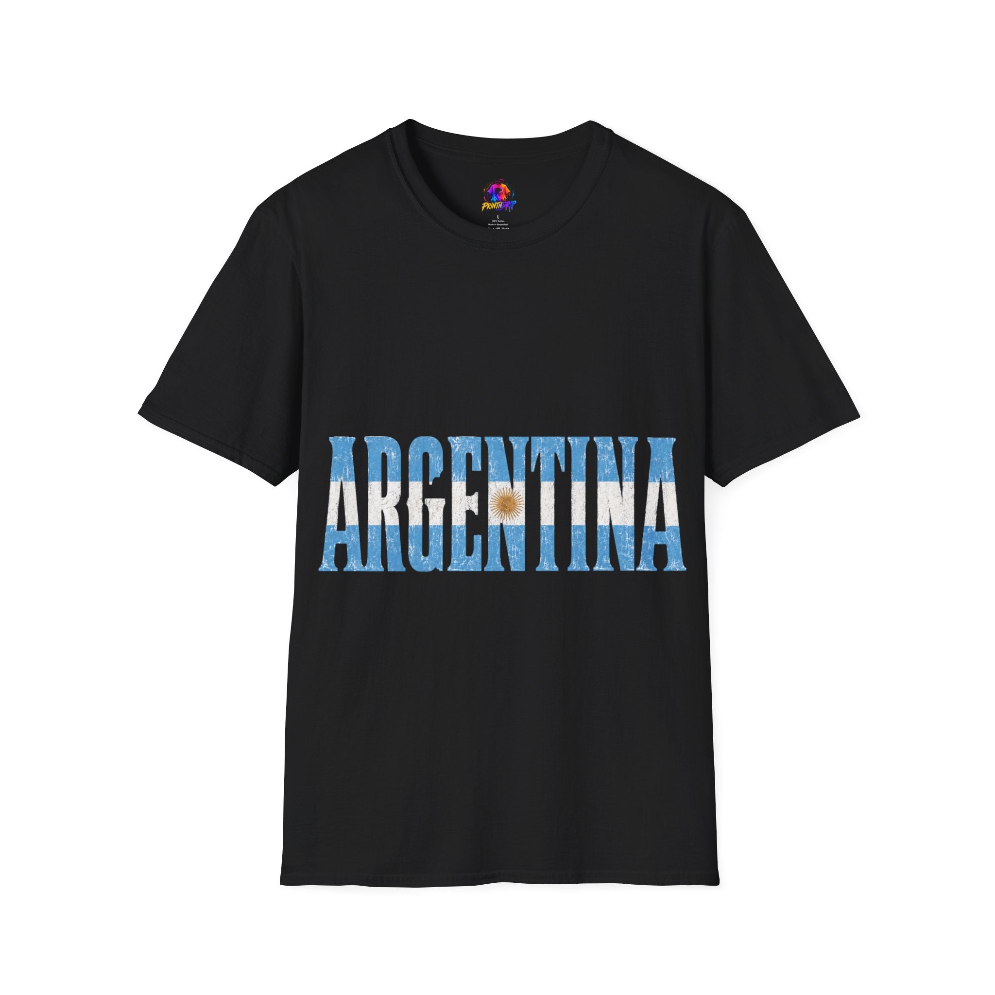 Argentina Beach Vibes T-Shirt — Distressed Blue "ARGENTINA" Graphic