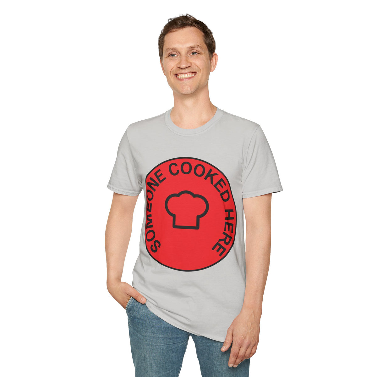 Someone Cooked Here Red Badge Tee - Funny Retro Chef Graphic T-Shirt - Trending Now - September 2026